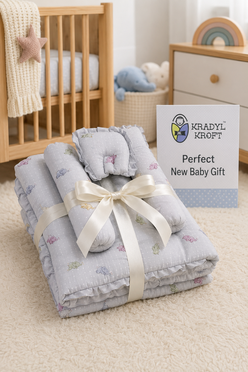 4 Pcs Muslin Bedding Set for 0 to 6 Months - Disco Elli