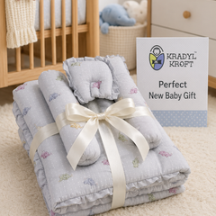 4 Pcs Muslin Bedding Set for 0 to 6 Months - Disco Elli