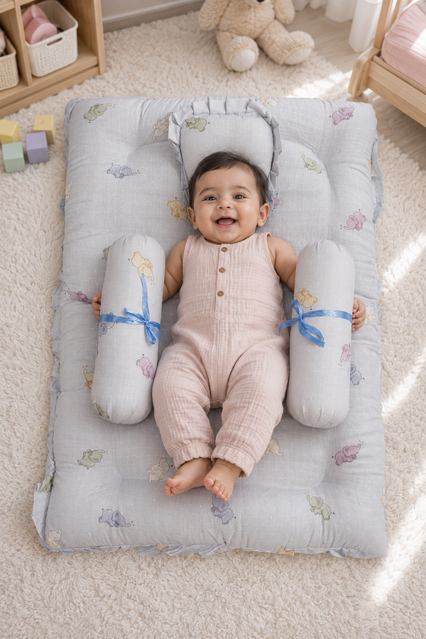 4 Pcs Muslin Bedding Set for 0 to 6 Months - Disco Elli
