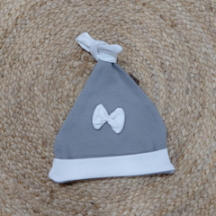 Grey Knotted Baby Cap