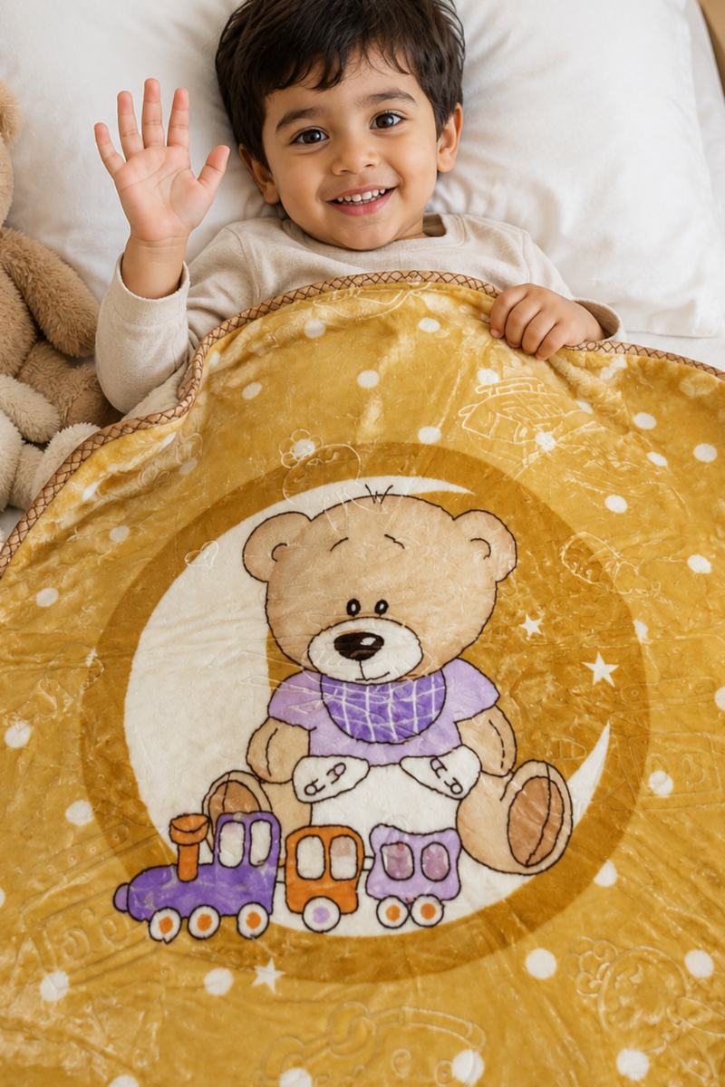 Kradyl Kroft Plush Double Layered Velvet with Two Side Printed Infant  Blanket - Design 5