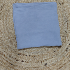 Muslin Swaddle for Infants 120 X 120 Cms - Solid Grey- Crinkled Muslin