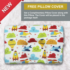 Kradyl Kroft Baby Head Shaping Pillow with 100% Cotton Removable Cover | New Born Pillow for Flat Head Prevention - Travel Times