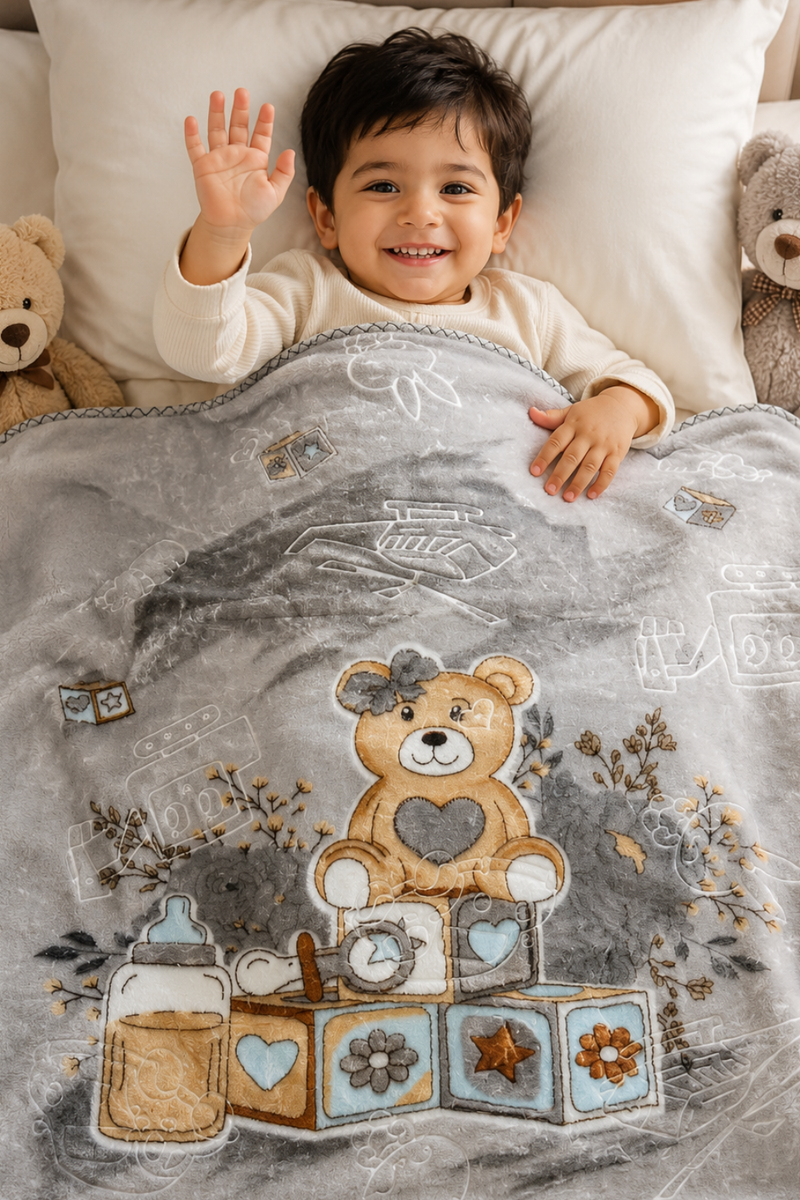 Kradyl Kroft Plush Double Layered Velvet with Two Side Printed Infant  Blanket - Design 6