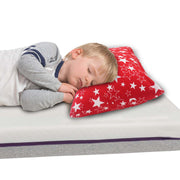 Born Star Red Toddler Pillows with 100% Cotton Removable cover - 20 X 15 Inches | Children Pillows