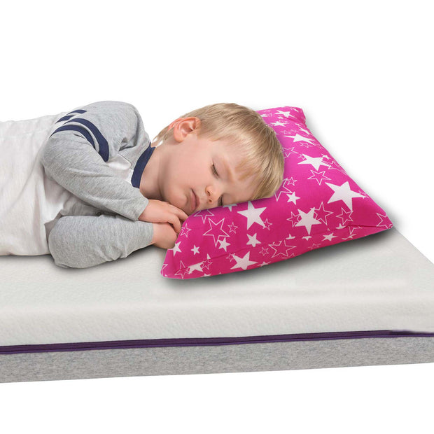 Born Star Fuschia Toddler Pillows with 100% Cotton Removable cover - 20 X 15 Inches | Children Pillows