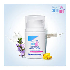Sebamed Baby  Protective Facial Cream|pH 5.5|Baby Face Cream|Vitamin E for Soft Skin|Ideal for salivary rashes|50ml