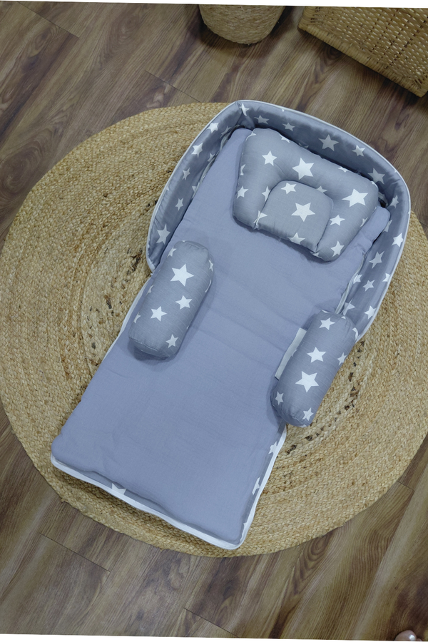 Born Star Grey 5 Pc Bed in a Bag Set for Infants