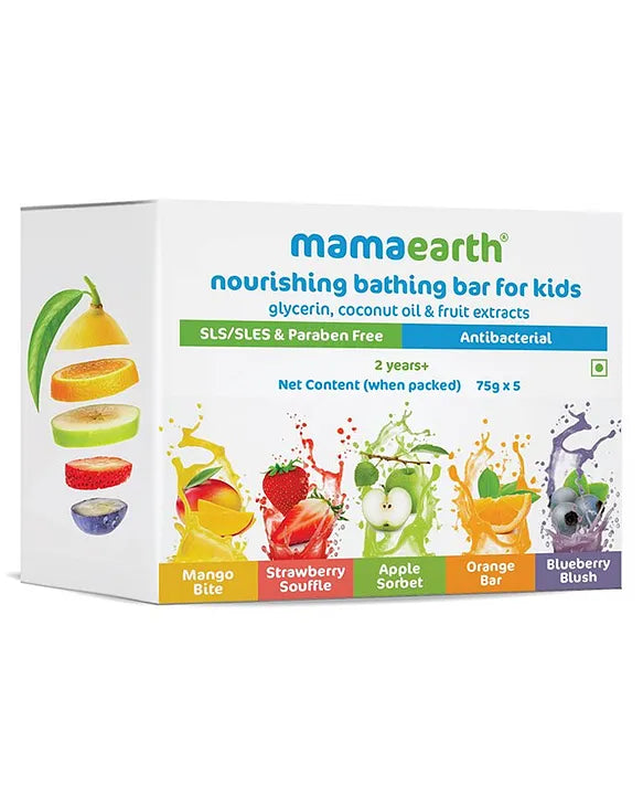 Mamaearth Baby Mama Earth Nourishing Bathing Bar Pack of 5  75 Grams Each