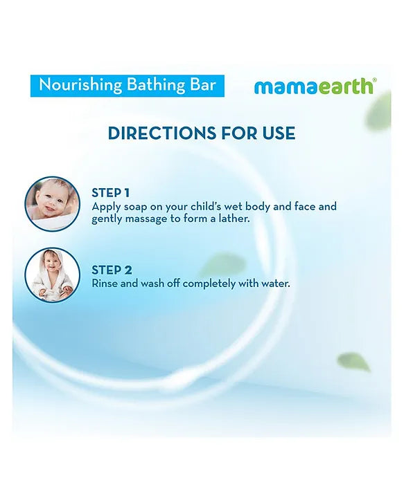 Mamaearth Baby Mama Earth Nourishing Bathing Bar Pack of 5  75 Grams Each