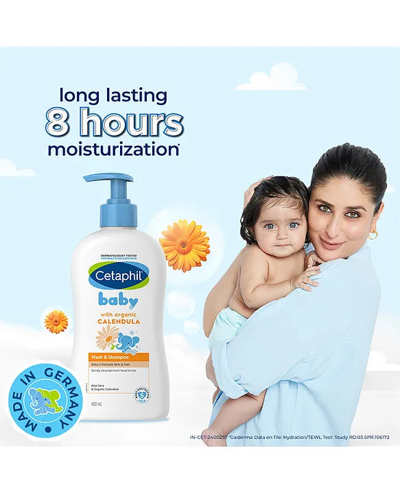 Cetaphil Baby Wash & Shampoo with Organic Calendula 400ml