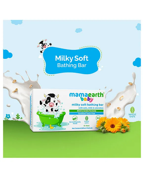 Mamaearth Baby Mama Earth Baby Bathing Bar Pack of 2 - 75 gm each