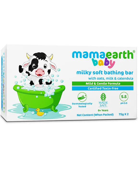 Mamaearth Baby Mama Earth Baby Bathing Bar Pack of 2 - 75 gm each