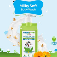 Mama Earth Milky Soft Body Lotion, Body Wash & Shampoo - 400 ml each