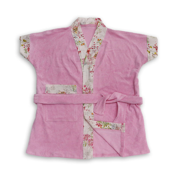 Bathrobe Towel -Pink Flora