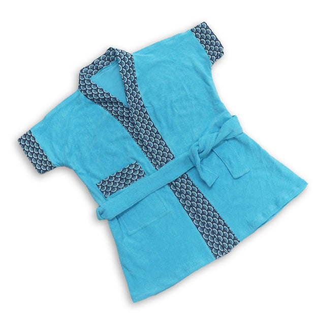 Bathrobe Towel -Blue Scale