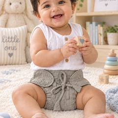 Earth Brown Langot - 5 Layer Padded Muslin Baby Langots |Reusable| for Diaper Free Time