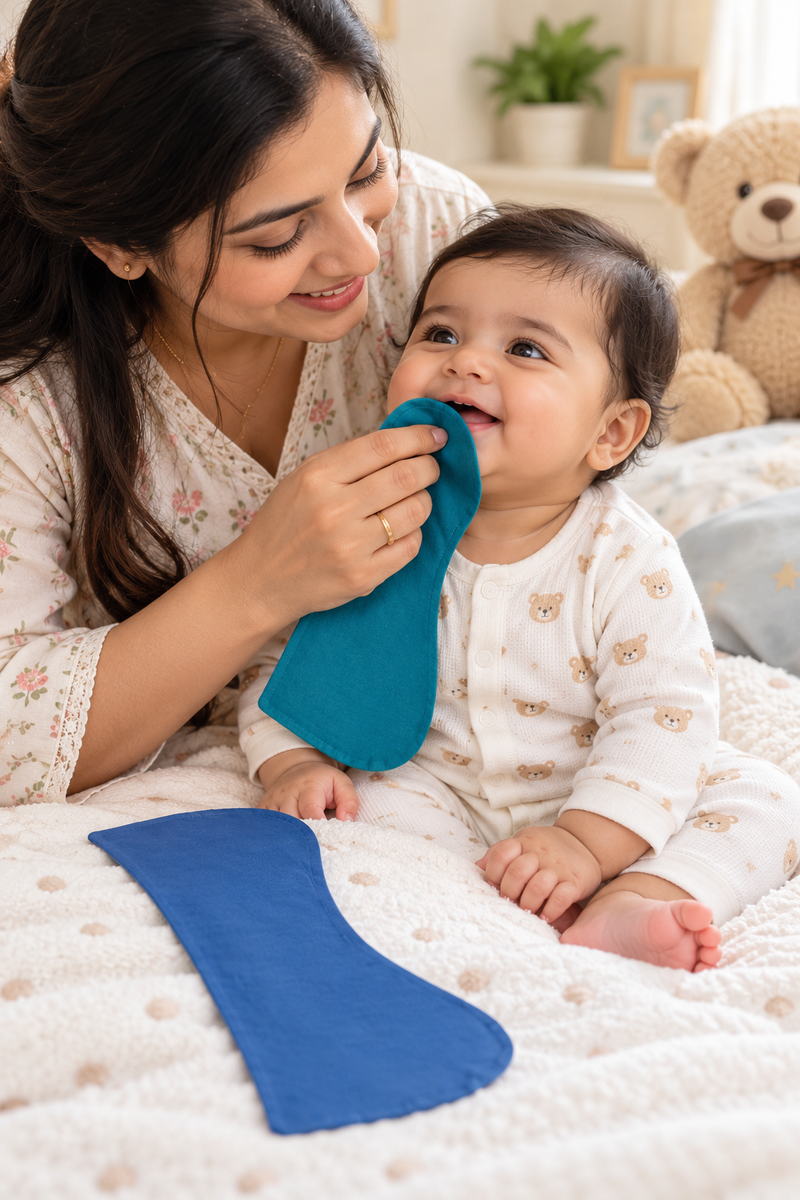 Kradyl Kroft Baby Face Cloth| Baby Burp Napkins I Pack of 2
