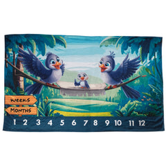 Birds - Milestone Blanket Quilt with 6 Milestone Cards and Markers