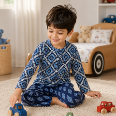 Blue Hex - Baby 100% Cotton Coord Set
