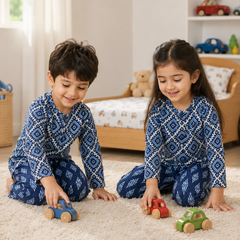 Blue Hex - Baby 100% Cotton Coord Set