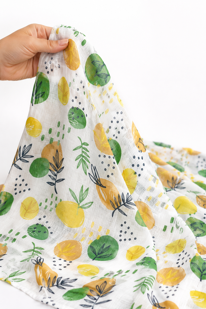 Muslin Swaddle for Infants 100 X 120 Cms - Lemonade