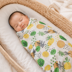 Muslin Swaddle for Infants 100 X 120 Cms - Lemonade