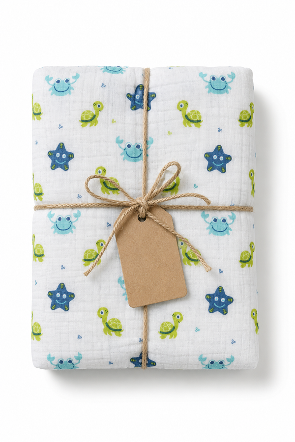 Muslin Swaddle for Infants 100 X 120 Cms - Starsy