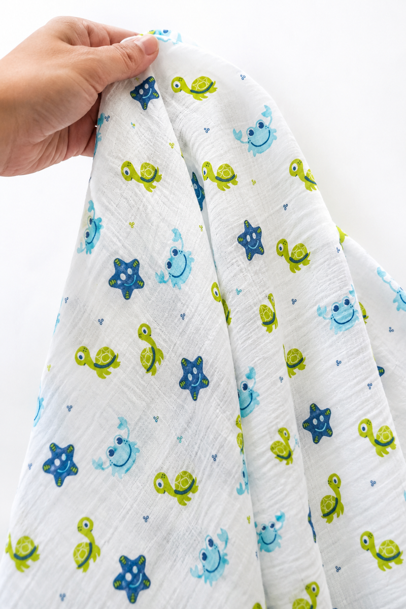 Muslin Swaddle for Infants 100 X 120 Cms - Starsy