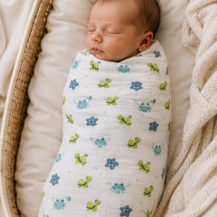 Muslin Swaddle for Infants 100 X 120 Cms - Starsy