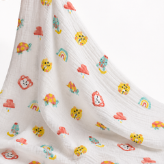 Muslin Swaddle for Infants 100 X 120 Cms - Turtle