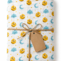 Muslin Swaddle for Infants 100 X 120 Cms - Sun N Moon