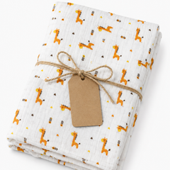 Muslin Swaddle for Infants 100 X 120 Cms - Giraffe