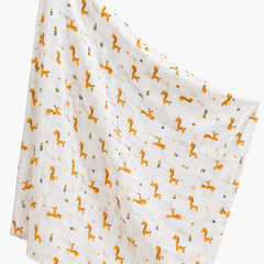 Muslin Swaddle for Infants 100 X 120 Cms - Giraffe