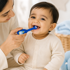 Soft Tooth Brush and Tongue Cleaner - Blue Penguin