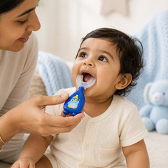 Soft Tooth Brush and Tongue Cleaner - Blue Penguin