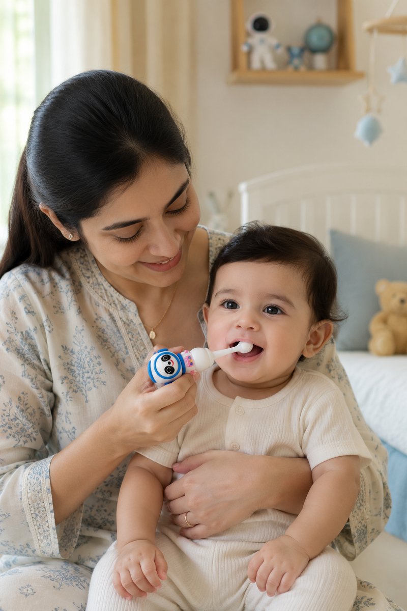 Animal Design Soft Tooth Brush for 2 to 6 Years - Panda