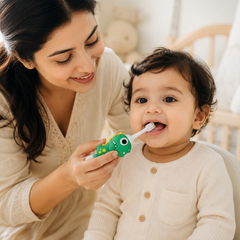 Animal Design Soft Tooth Brush for 2 to 6 Years - Green Dino