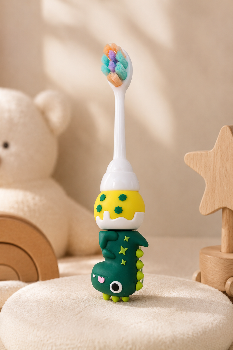 Animal Design Soft Tooth Brush for 2 to 6 Years - Dinorawr