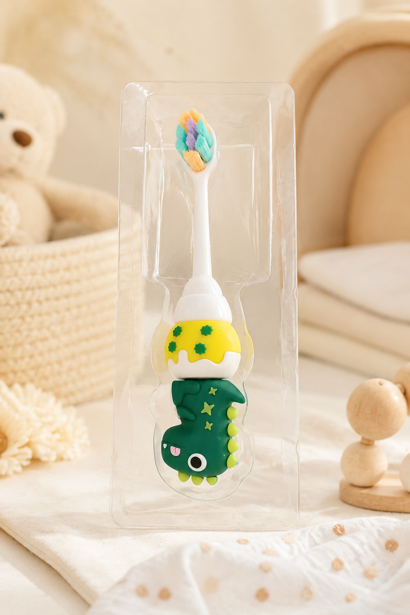 Animal Design Soft Tooth Brush for 2 to 6 Years - Dinorawr