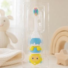 Animal Design Soft Tooth Brush for 2 to 6 Years - Baby Blue