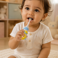 Animal Design Soft Tooth Brush for 2 to 6 Years - Baby Blue