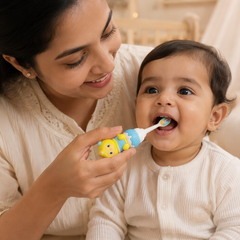 Animal Design Soft Tooth Brush for 2 to 6 Years - Baby Blue