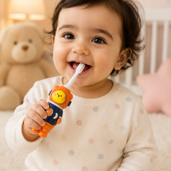 Animal Design Soft Tooth Brush for 2 to 6 Years - Orange Astronaut
