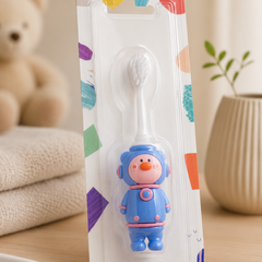 Animal Design Soft Tooth Brush for 2 to 6 Years - Blue Astronaut