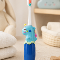 Animal Design Soft Tooth Brush for 2 to 6 Years - Blue Dino