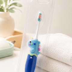 Animal Design Soft Tooth Brush for 2 to 6 Years - Blue Dino