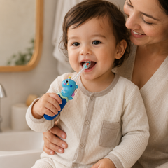 Animal Design Soft Tooth Brush for 2 to 6 Years - Blue Dino