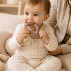 Pink Loop | Baby Teethers for 6 to 12 Months, BPA & PVC Free. Soft Silicone Teething Toy Set with Textured Sensory Shapes, Easy-Grip Design, and Gentle Gum Relief for Everyday Use.