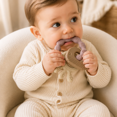 Pink Loop | Baby Teethers for 6 to 12 Months, BPA & PVC Free. Soft Silicone Teething Toy Set with Textured Sensory Shapes, Easy-Grip Design, and Gentle Gum Relief for Everyday Use.